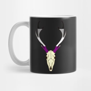 Asexual Pride Deer Skull Mug